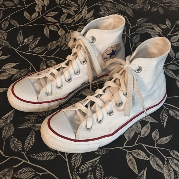 white high top converse size 7